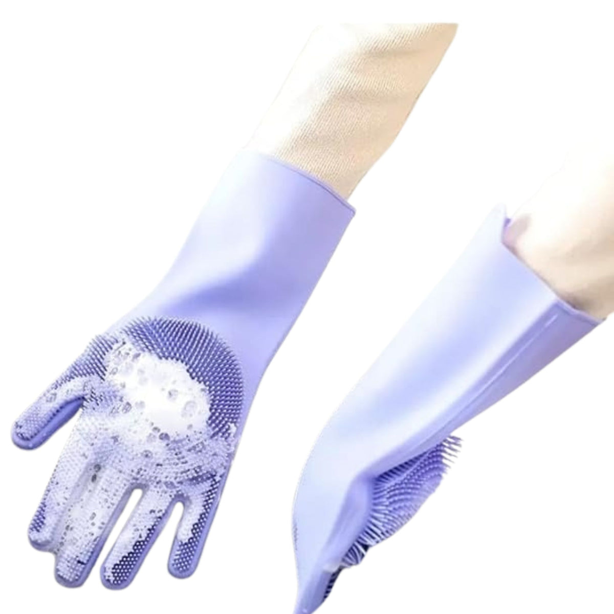 Silicone Cleaning Hand Gloves – Reusable Dishwashing & Household Cleaning Gloves | Kitchen Scrubber Gloves