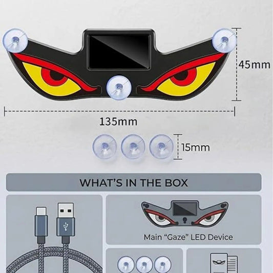 Solar Powered Devil Eye LED Car Window Light – Decorative Glowing Eye Light for Car & Vehicle