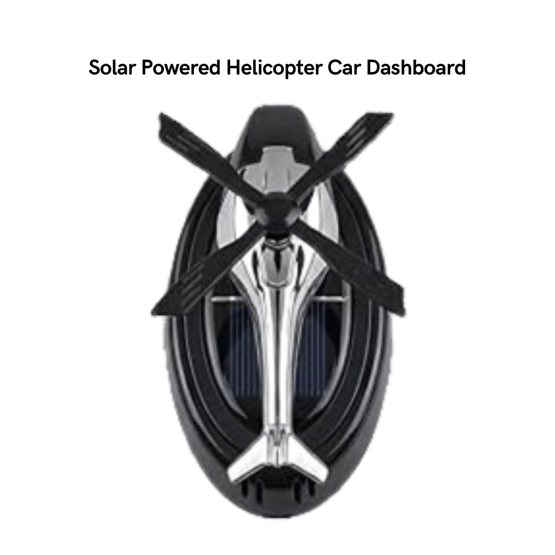 Solar Powered Helicopter Car Dashboard Accessory with Aroma Diffuser – Decorative Solar Helicopter Ornament for Car Interior | OGDEAL