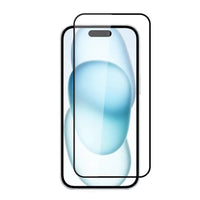 Tempered Glass for Apple iPhone 15 Pro | Transparent Screen Protector | 2.5D Curved Edges | Military-Grade Scratch Resistant Full Coverage (Pack Of 2)