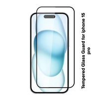 Tempered Glass for Apple iPhone 15 Pro | Transparent Screen Protector | 2.5D Curved Edges | Military-Grade Scratch Resistant Full Coverage (Pack Of 2)