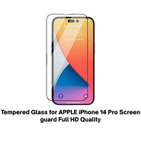Tempered Glass for Apple iPhone 14 Pro | Transparent Screen Protector | Full HD Clarity | Anti-Scratch | Edge-to-Edge Coverage | Easy Installation Kit (Pack Of 2)