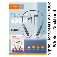 Vippo FloraBeats VBT-7002 Wireless Neckband | Bluetooth 5.3 | 320H Standby | Deep Bass Sound | OGdeal