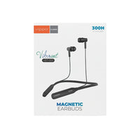 Vippo Vibrant VBT-1301 Wireless Neckband | 300H Standby | Magnetic Earbuds | Effortless Clear Sound