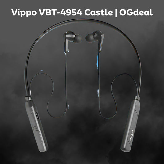 Vippo VBT-4954 Castle Bluetooth 5.3 Wireless Neckband with Type-C Fast Charging | OGdeal