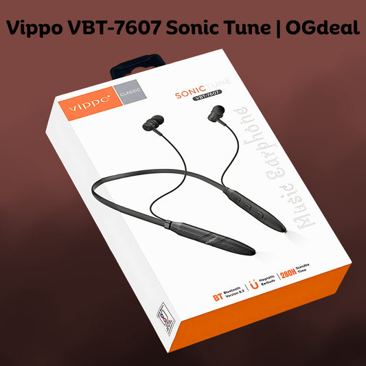 Vippo VBT-7607 Sonic Tune Bluetooth 5.3 Neckband with Magnetic Earbuds | OGdeal