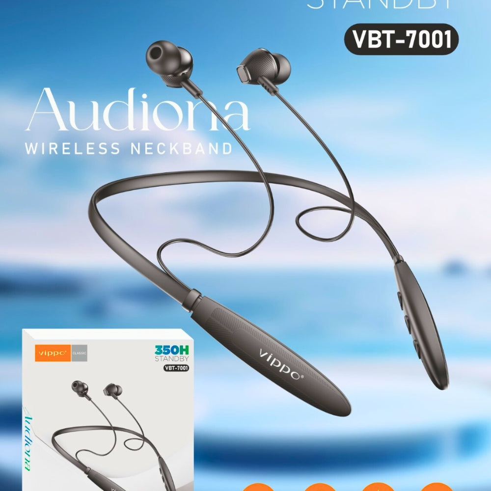 Vippo Audiona VBT-7001 Wireless Neckband | Bluetooth 5.3 | 350H Standby | Magnetic Fit | OGdeal