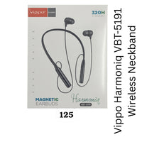 Vippo Harmoniq VBT-5191 Wireless Neckband | Magnetic Earbuds | 320H Standby | Deep Bass Sound
