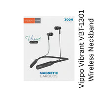 Vippo Vibrant VBT-1301 Wireless Neckband | 300H Standby | Magnetic Earbuds | Effortless Clear Sound