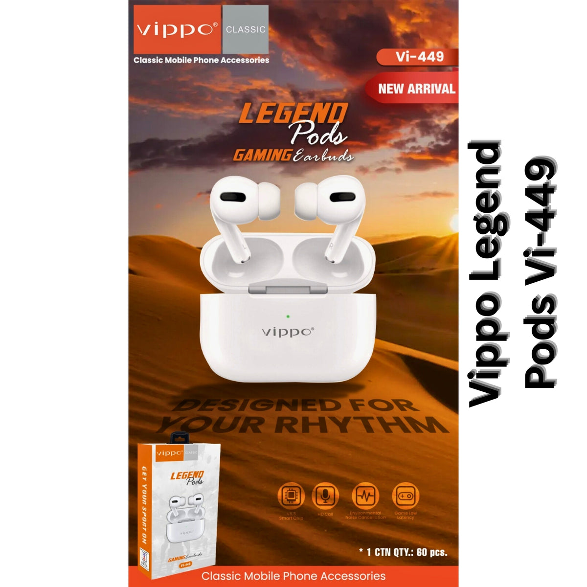 Vippo Legend Pods Vi-449 Gaming Earbuds | New Arrival at OGdeal