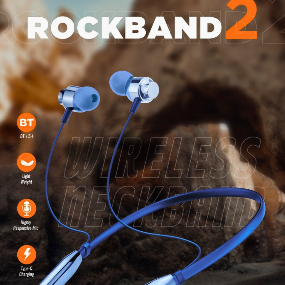 Vippo Rockband2 VBT-3930 Wireless Neckband | Bluetooth 5.4 | 300H Playtime | Magnetic Earbuds | OGdeal