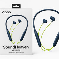 Vippo SoundHeaven VBT-9136 Wireless Neckband | 150H Standby | Magnetic On/Off | Deep Bass Sound | Type-C Fast Charging