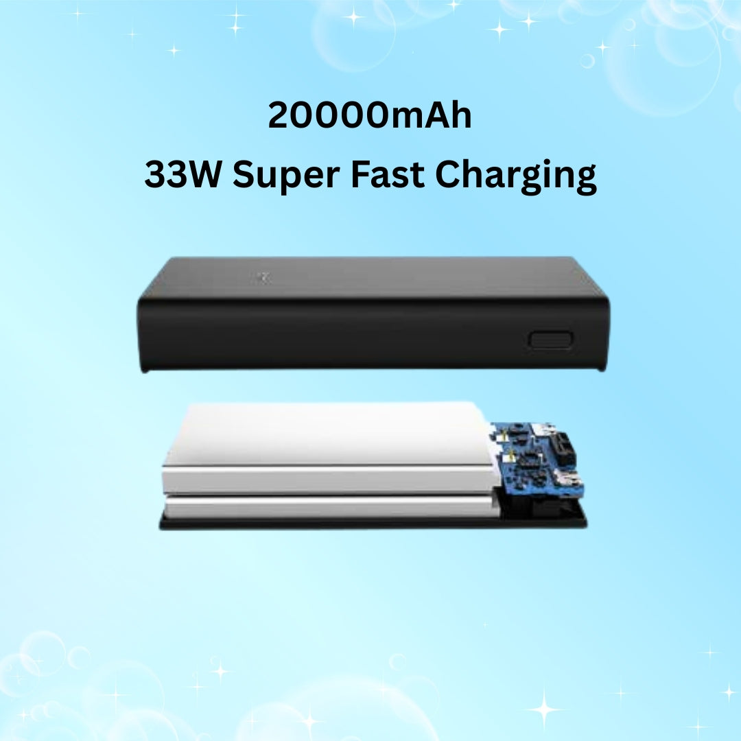 Xiaomi Power Bank 4i 20000mAh with 33W Super Fast Charging | Dual Output | High-Capacity Portable Power Bank