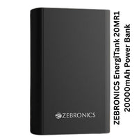 ZEBRONICS EnergiTank 20MR1 20000mAh Power Bank | 22.5W Super Fast Charging | PD 3.0 (PPS) | Dual Type-C & USB-A | Metal Body