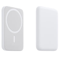 Two white electronic devices on a white background