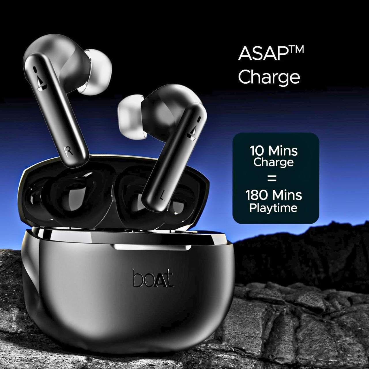 boAt Airdopes 170 TWS Earbuds – 50H Playtime, Quad Mics ENx Tech, 13mm Drivers, Low Latency, ASAP Charge, IPX4, Touch Controls