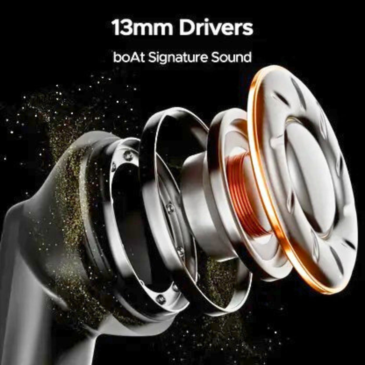 boAt Airdopes 200 Plus TWS Earbuds – 100H Playtime, Quad Mics w/ ENx, 13mm Drivers, Beast Mode 50ms, ASAP Charge