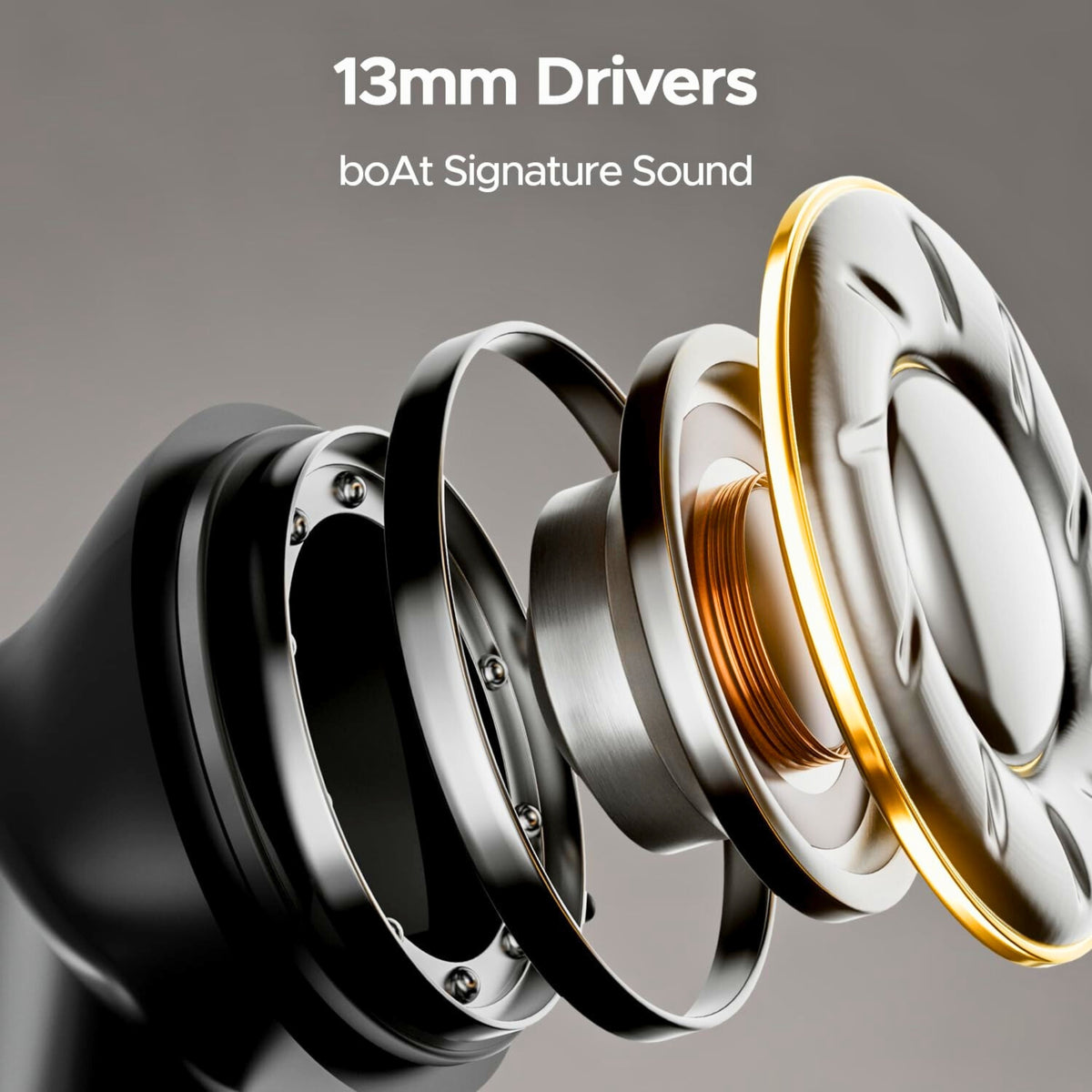 boAt Airdopes 207 TWS Earbuds – 50H Playtime, Quad Mics w/ ENx, Beast Mode 50ms Low Latency, ASAP Charge, BT v5.3