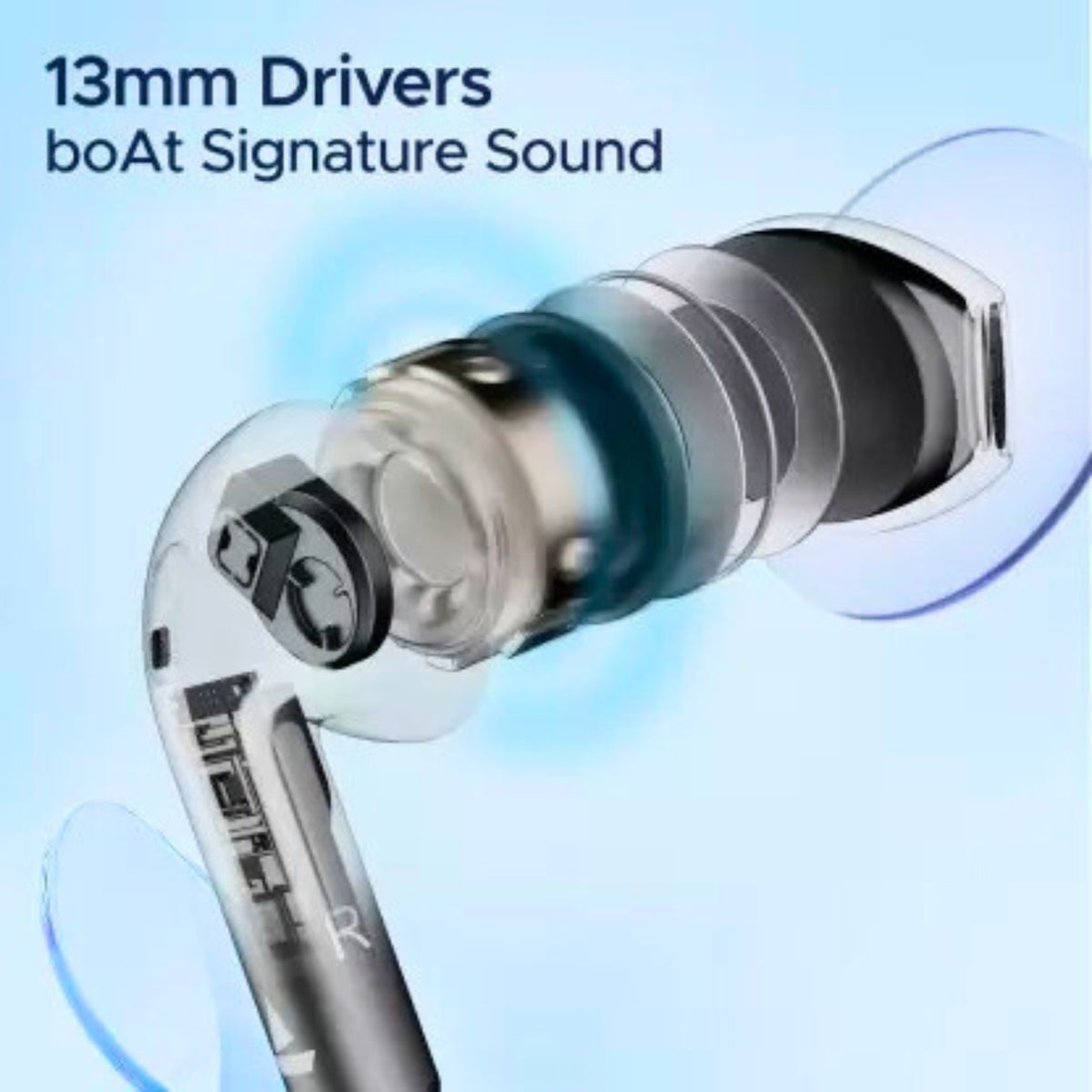 boAt Airdopes Alpha TWS Earbuds – 35H Playtime, 13mm Drivers, Dual Mics with ENx, Bluetooth Wireless