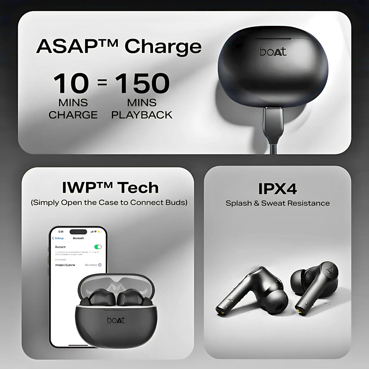 boAt Airdopes Supreme TWS Earbuds – 50H Playtime, 4 Mics with AI ENx, Multi-Point Connectivity, Bluetooth