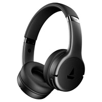 Black over-ear headphones on a white background