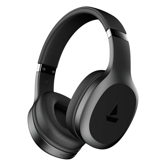 Black over-ear headphones on a white background