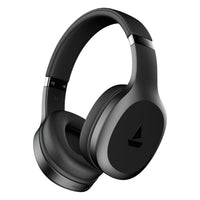 Black over-ear headphones on a white background