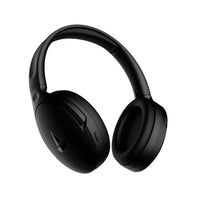 Black over-ear headphones on a white background