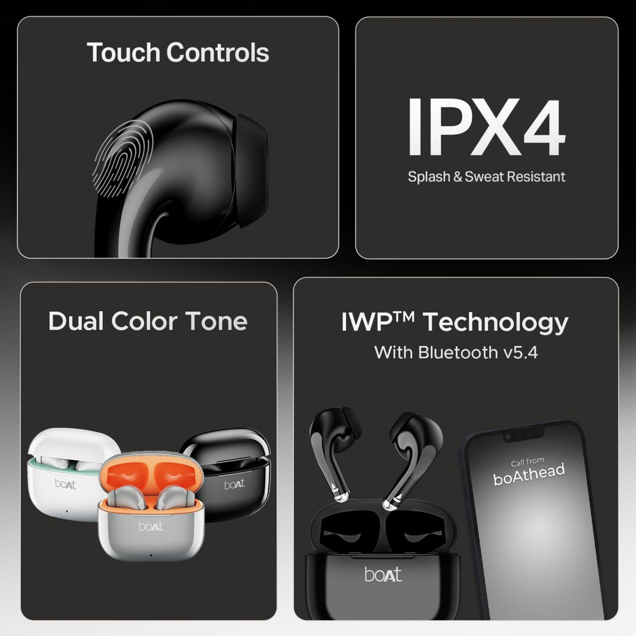 boAt Airdopes 101v2 Wireless Earbuds | 35Hr Battery, Powerful Bass, ENx Tech & App Support