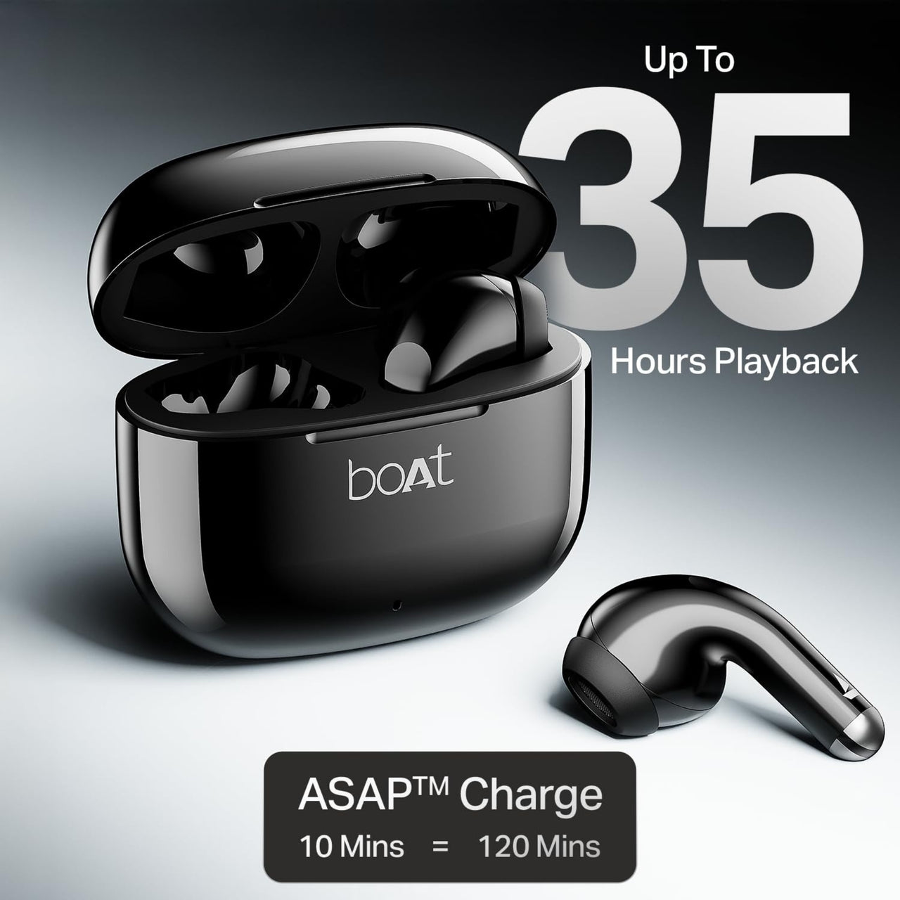boAt Airdopes 101v2 Wireless Earbuds | 35Hr Battery, Powerful Bass, ENx Tech & App Support