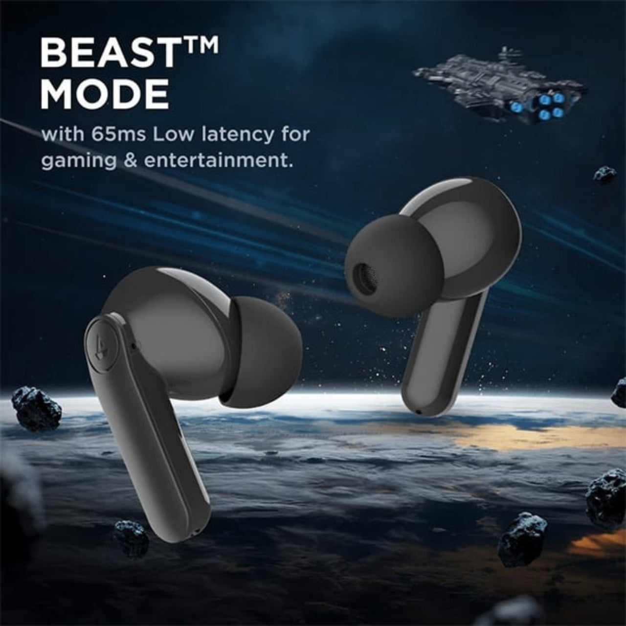 boAt Airdopes 131 Pro – 45Hrs Playtime, 11mm Drivers, Quad Mics with ENx, ASAP™ Fast Charging, Bluetooth TWS Earbuds with Mic