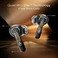 boAt Airdopes 141 ANC TWS Earbuds with 32dB Noise Cancellation, 50ms Low Latency, 42Hrs Playtime, Quad Mics with ENx, Fast Charge, IPX5 & Bluetooth v5.3
