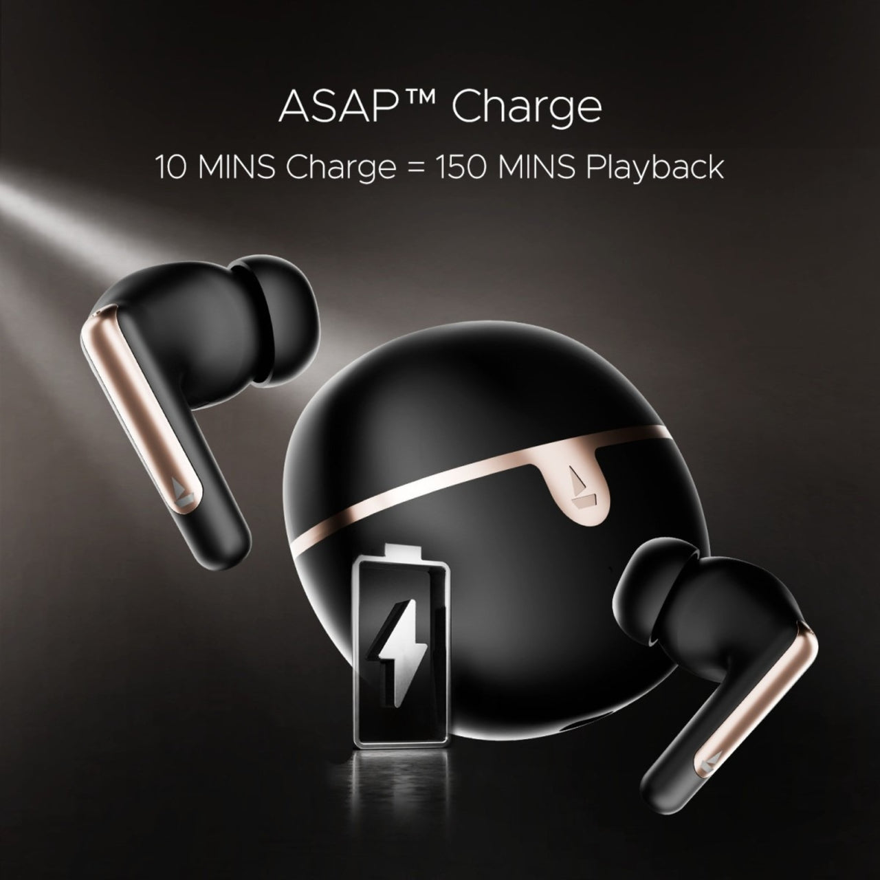 boAt Airdopes 161 ANC Elite – 50Hrs Playtime, Active Noise Cancellation (ANC), ASAP™ Fast Charging, ENx™ Technology, Bluetooth TWS Earbuds with Mic