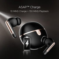 boAt Airdopes 161 ANC Elite – 50Hrs Playtime, Active Noise Cancellation (ANC), ASAP™ Fast Charging, ENx™ Technology, Bluetooth TWS Earbuds with Mic