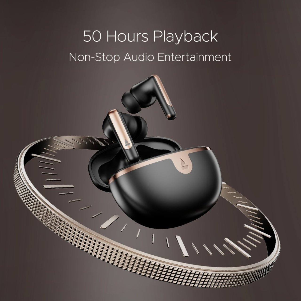 boAt Airdopes 161 ANC Elite – 50Hrs Playtime, Active Noise Cancellation (ANC), ASAP™ Fast Charging, ENx™ Technology, Bluetooth TWS Earbuds with Mic