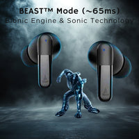 boAt Airdopes 172 TWS Earbuds – 35H Playtime, ENx Tech, Beast Mode Low Latency, IPX4, Touch Controls, Wireless Earphones with Mic