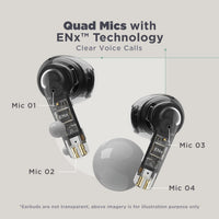 boAt Airdopes Atom 81 TWS Earbuds – 50H Playtime, Quad Mic ENx™, 13mm Drivers, Low Latency
