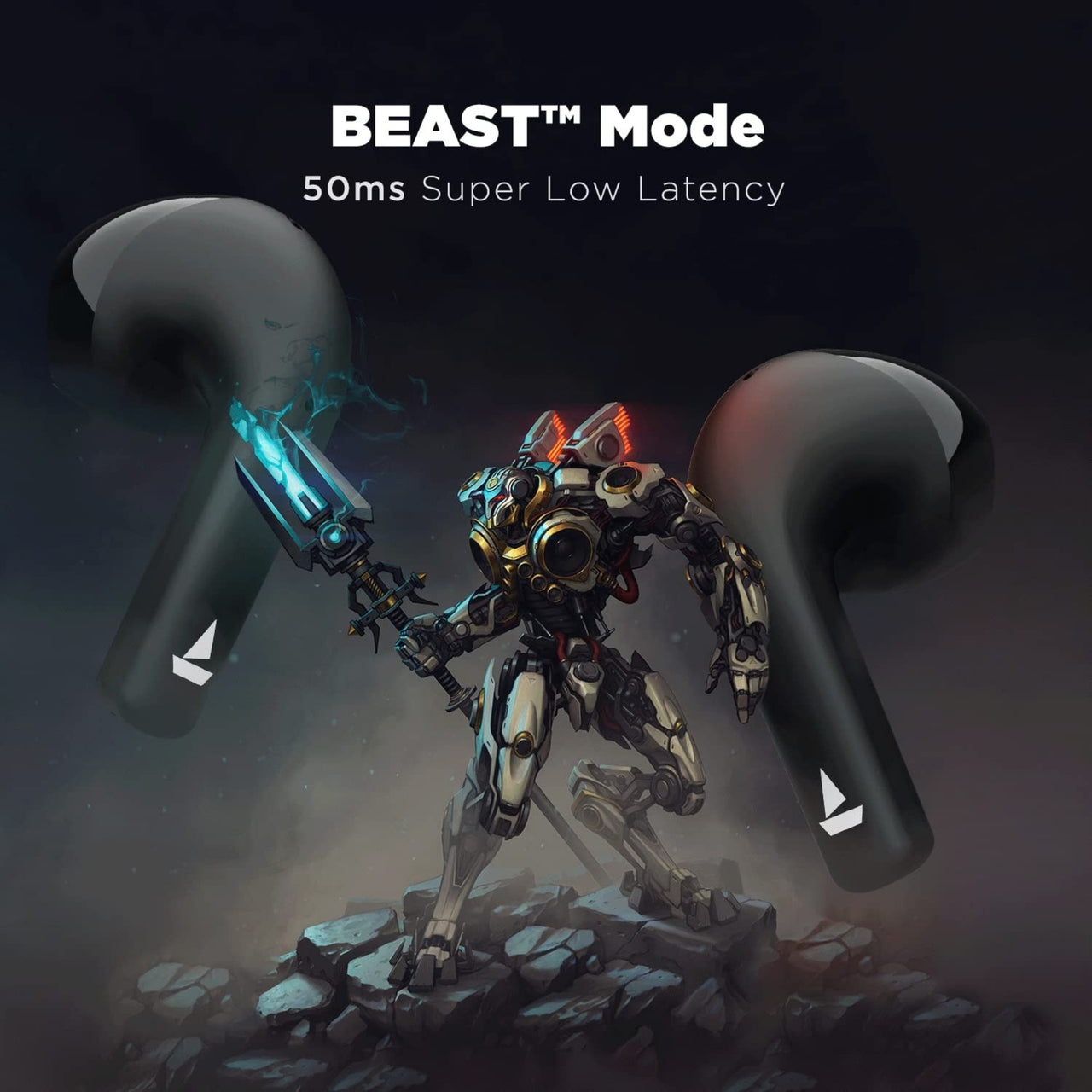 boAt Airdopes Atom 81 TWS Earbuds – 50H Playtime, Quad Mic ENx™, 13mm Drivers, Low Latency