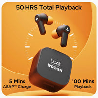 boAt Airdopes Crude x Wrogn Edition TWS Earbuds – 50H Playtime, ENx Tech, Beast Mode, Bluetooth Wireless Earphones with Mic