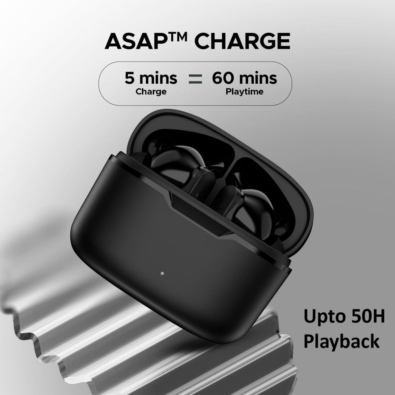 boAt Airdopes Ultra Plus TWS Earbuds – 50H Playtime, Quad Mic ENx™, Low Latency & Fast Charge