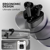boAt Airdopes Ultra Plus TWS Earbuds – 50H Playtime, Quad Mic ENx™, Low Latency & Fast Charge