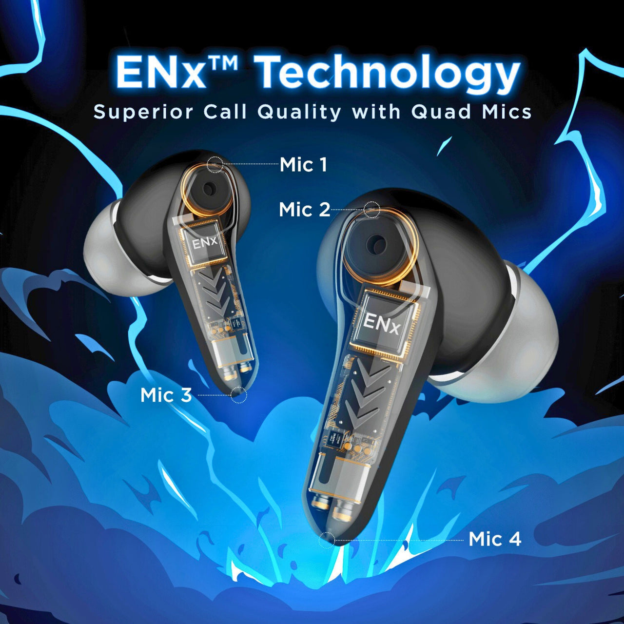 boAt Immortal 131 TWS Gaming Earbuds – 40H Playtime, Beast Mode Low Latency, ENx Tech, Wireless Bluetooth Earphones with Mic
