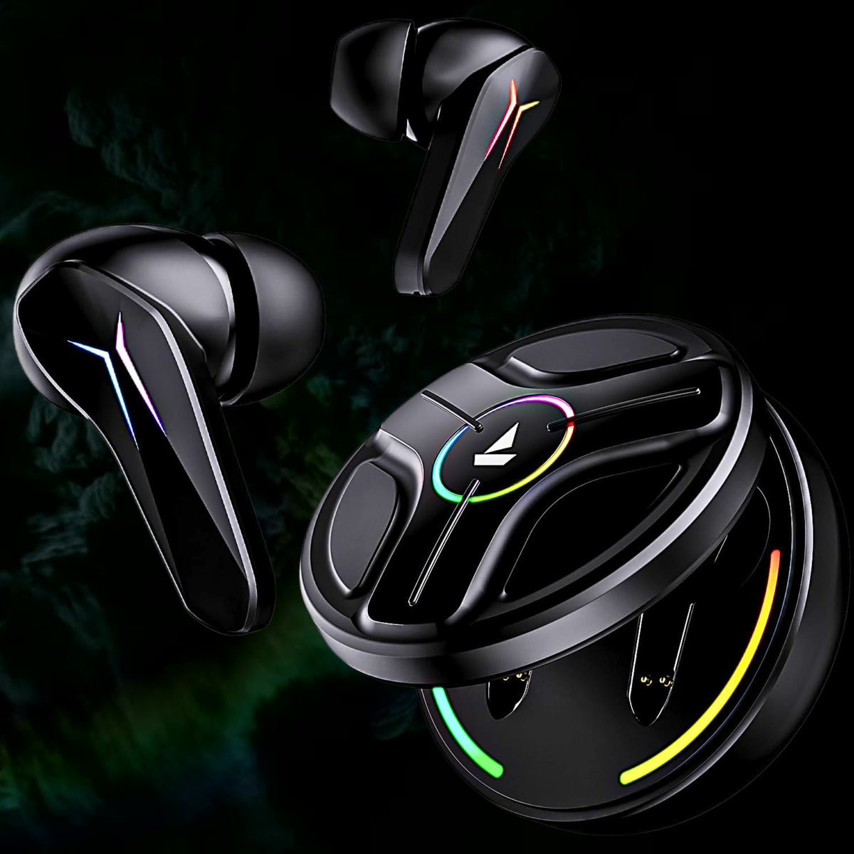 boAt Immortal 141 Gaming TWS Earbuds with RGB Lights, 40Hrs Playtime, ENx Tech Mics, Low Latency Mode, Fast Charge & Bluetooth v5.3