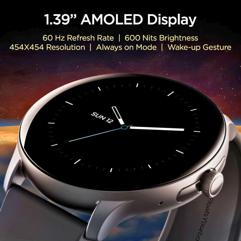 boAt Lunar Connect Smartwatch with 1.28” HD Round Display, ENx™ Tech for Clear Bluetooth Calling & Smart Health Tracking