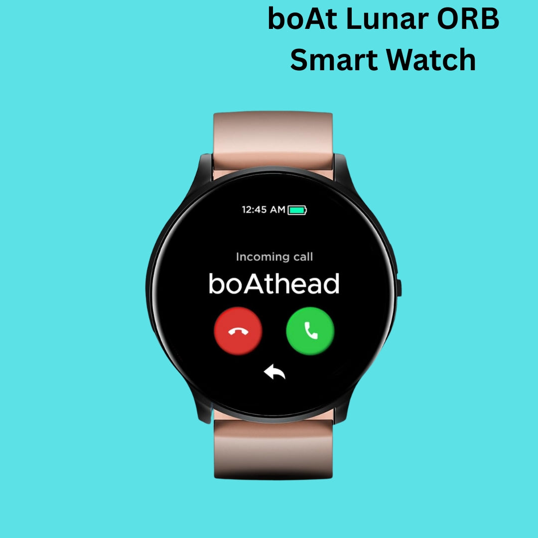 boAt Lunar Orb Smartwatch | 1.45" AMOLED Display, Bluetooth Calling, DIY Watch Faces, Crest App Health Suite, Live Sports Updates, IP67, Smart Watch for Men & Women