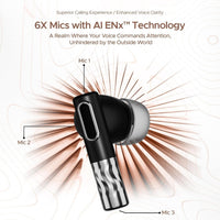 boAt Nirvana Zenith Wireless Earbuds | Dolby Sound, 50dB Active Noise Cancellation & App Support