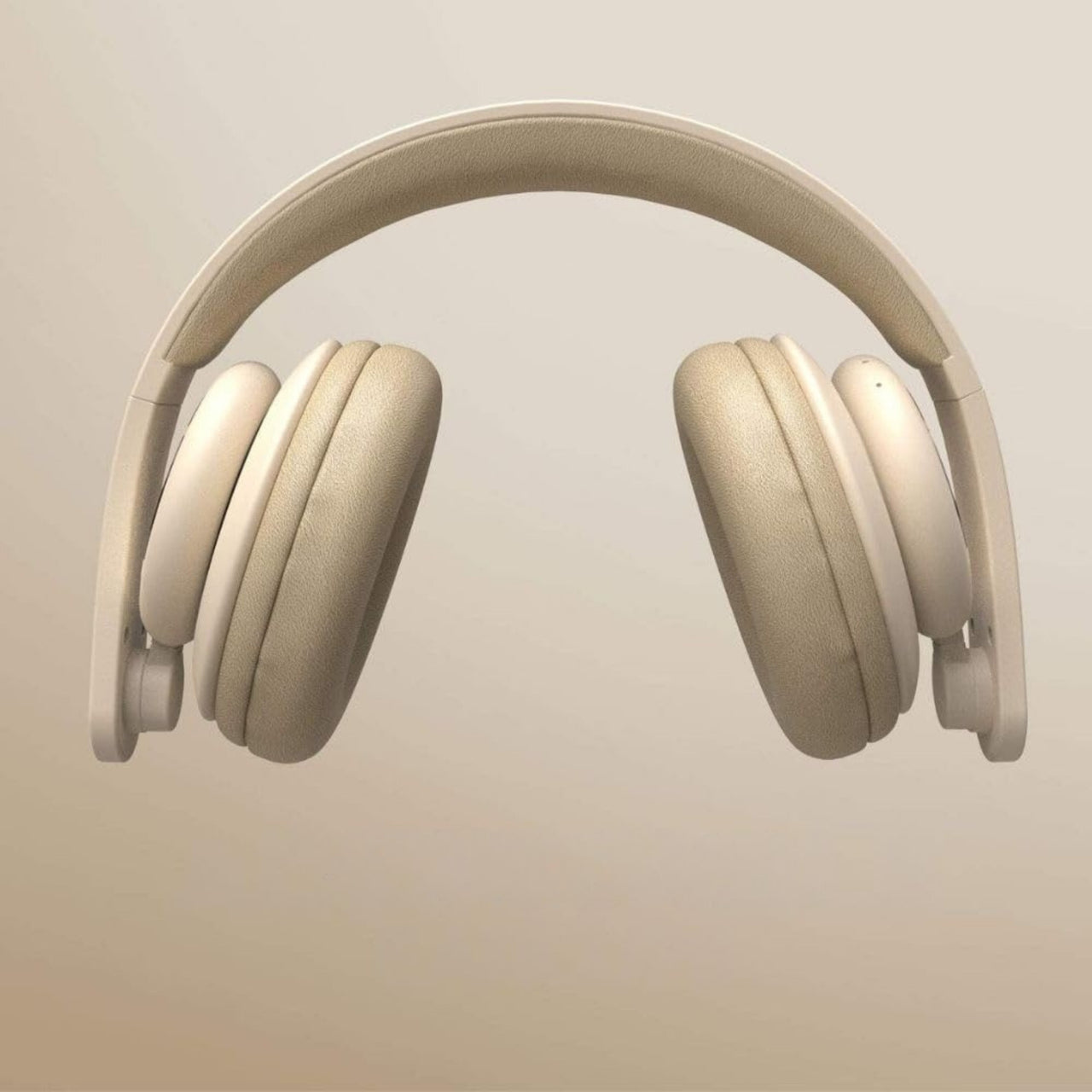 Beige headphones on a beige background