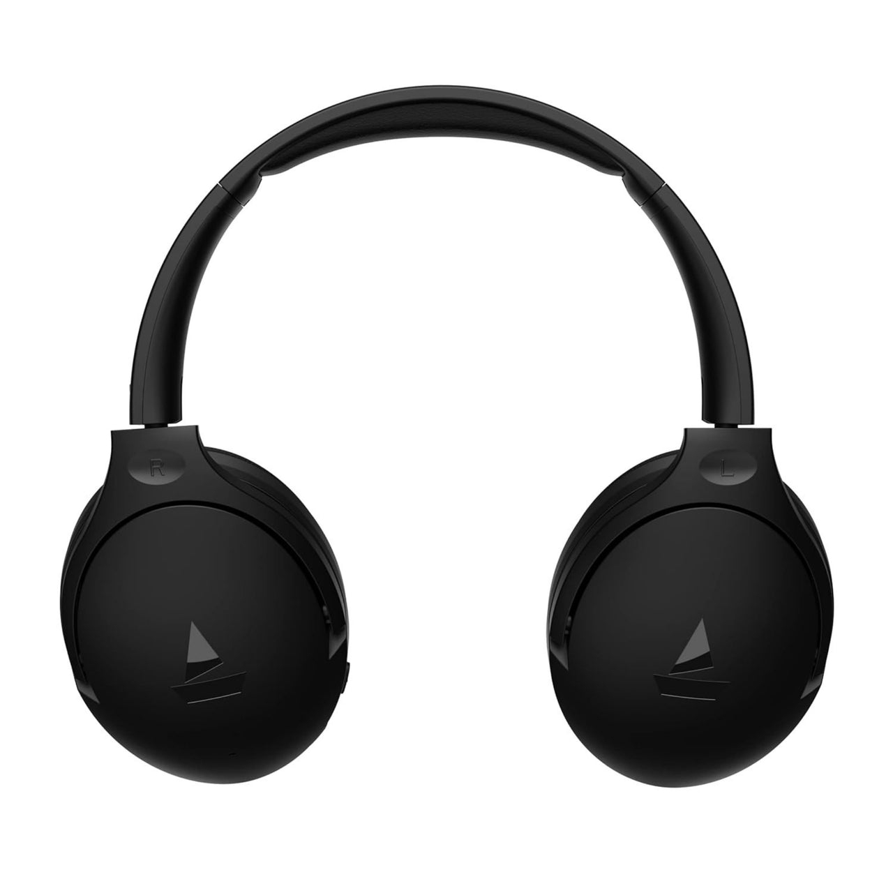 Black over-ear headphones on a white background