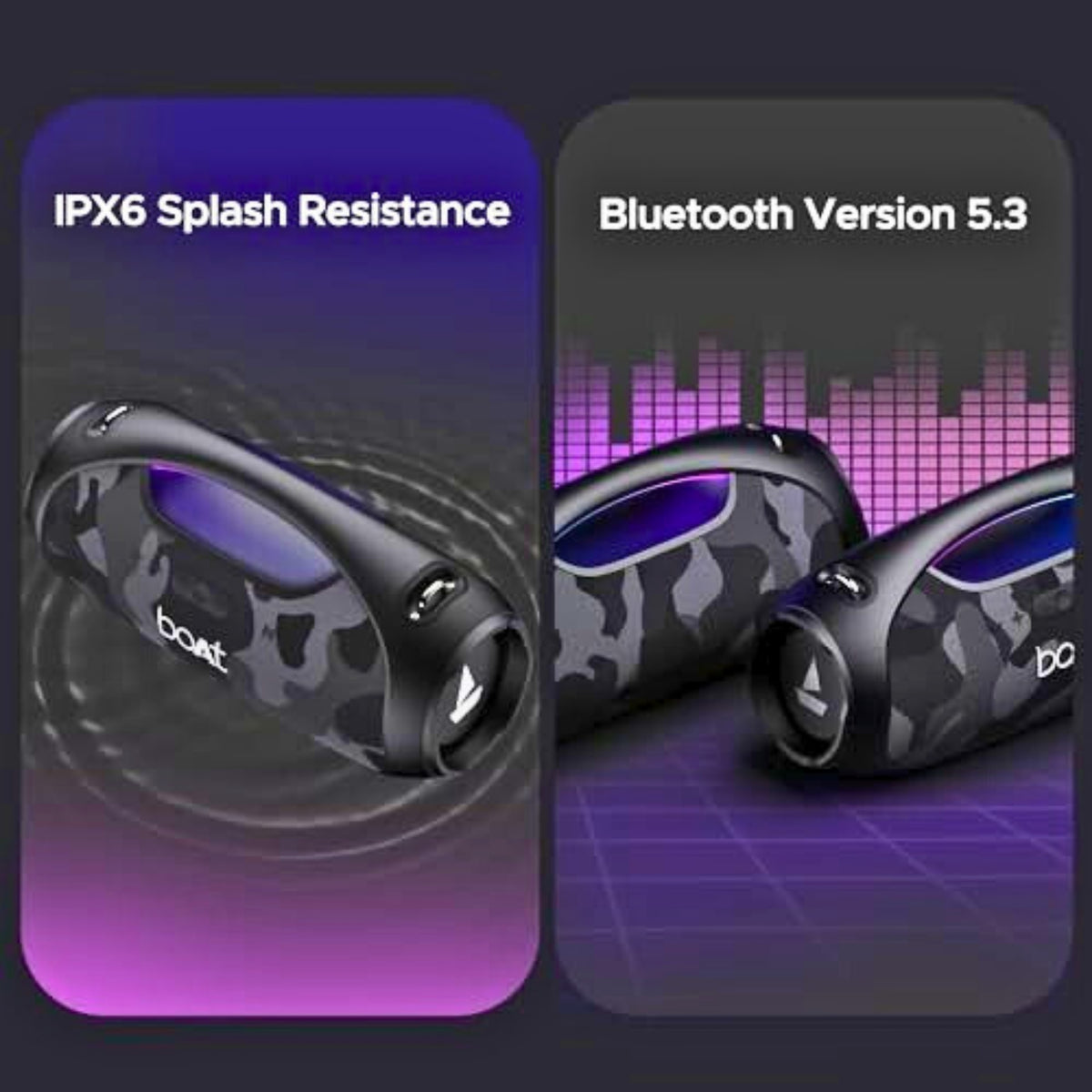 boAt Stone 1800 Bluetooth Speaker with 90W RMS Sound, RGB Lights & EQ Modes