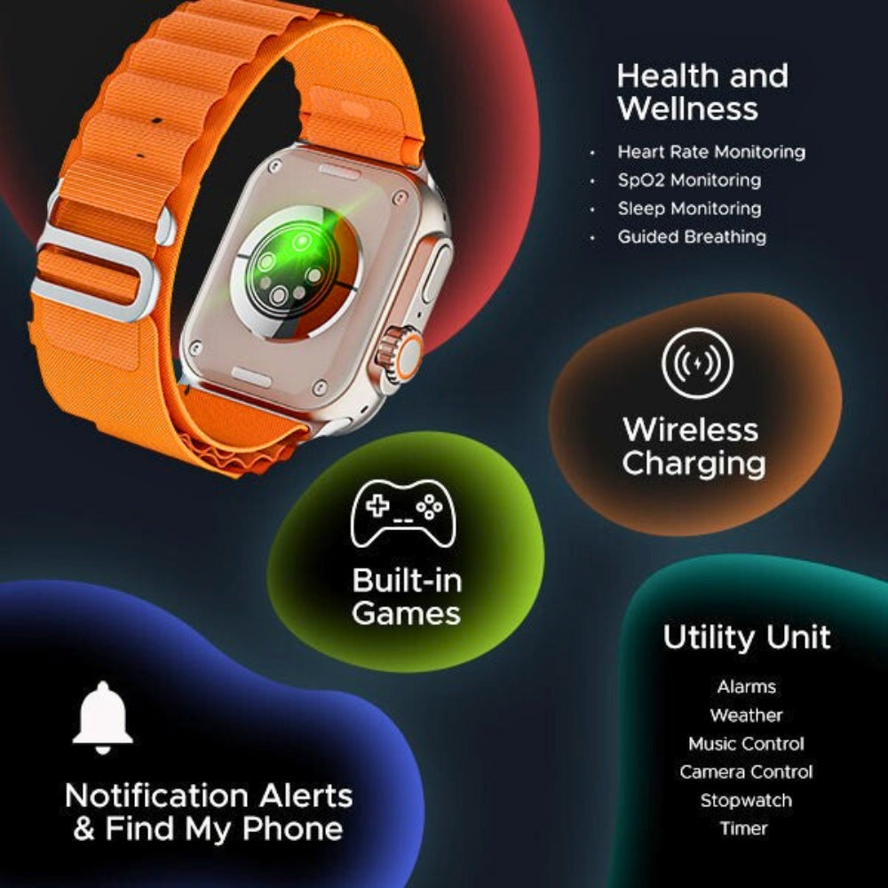 boAt Wave Genesis Pro Smartwatch with 1.96" AMOLED Display, Bluetooth Calling & Functional Crown – boAt Coins Enabled